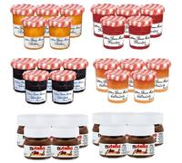 Pack BONNE MAMAN/NUTELLA : 20 confitures BONNE MAMAN 30 gr (fraise, cerise, abricot,pêche) et de 10 pots de NUTELLA 25 gr
