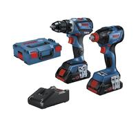 Pack BOSCH 06019J0204 Visseuse à chocs GDX 18V-210 C + Perceuse-visseuse GSR 18V-60 C + 2x4.0Ah ProCORE L-BOXX