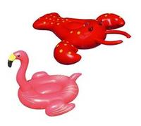 Pack Bouée gonflable Oscar le homard - Bouée gonflable Flamant rose - Géant G