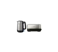 Pack Bouilloire 1.7L + Grille-pain 1 fente 1030W Inox/Noir