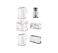 Pack Bouilloire 1600W 1l Blanche + Grill pain 900W large fente