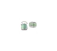 Pack - Bouilloire électrique 1,7 L + grille-pain 4 fentes 1600 W - Coloris vert vintage