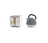 Pack Bouilloire Electrique 1,8L + Grille-pain 2 Fentes Larges 900W