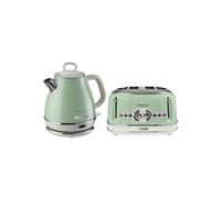 pack ariete bouilloire electrique 1l sans fil 1630w grillepain 4 fentes 1600w vert rét Vert G