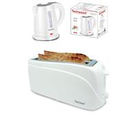 Pack Bouilloire - TECHWOOD - 1L - 1600W - Grill Pain Baguettes - Double Fentes Larges