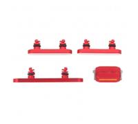 Pack bouton latéral Power Volume Mute (silencieux) pour iPhone 14/14 Plus Rouge