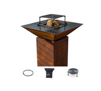 Pack Brasero CEVENOL Simple Cuve Corten Carré 74x74x90 cm