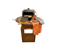 PACK BRASERO CORTEN + FOUR A PIZZA + GANTS + TABLIER + PLATEAU PIZZA BOIS + SPATULE ALU