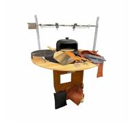 PACK BRASERO CORTEN + HOUSSE + KIT ACCESSOIRES + GANTS + TABLIER +SAC A BUCHE+ROTISSOIRE+CONTOUR+FOUR A PIZZ PLATEAU PIZZ SPATULE