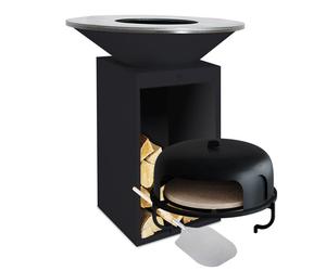 Pack Brasero plancha OFYR Classic 85 Noir avec stockage + Four à pizza