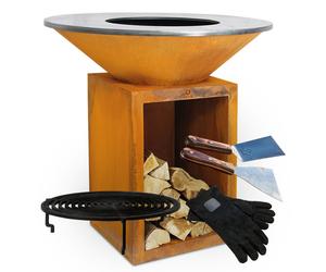 Pack Brasero Plancha OFYR Classic Storage Corten 100 + Box Anniversaire 10 ans
