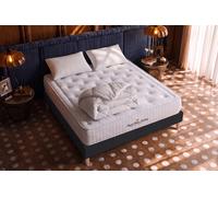 Pack Buckingham 200 x 200 cm + sommier KIT noir + 2 oreillers de mmoire de forme 60x40 cm + 1 couette 250 grammes 260x240 cm - 30cm - Mmoire de forme - Moelleux - Sommier kit Noir - Avec couette et or