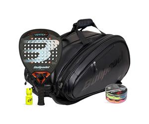 Pack Bullpadel Vertex 04 25 Sac De Padel Avant Leather 2 Tambor Dry Grip