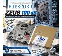 Pack butyle aluminium Hifonics ZEUS100dB 8 x tapis isolants auto-adhésifs...
