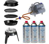 PACK CADAC Safari Chef 30 LP Barbecue Gaz + PowerPack 30bar portable + 3 Cartouches de Gaz - Camping