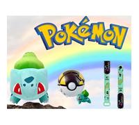 Pack Cadeau Pokémon BULBIZARRE ( PELUCHE + JOUET + MONTRE LCD )