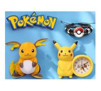 Pack Cadeau Pokémon RAICHU ( PELUCHE + HORLOGE REVEIL + BRACELET )