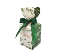 Pack cadeaux de fête, 10 pcs Green Wedding Party Candy Boxes 5x5x12cm