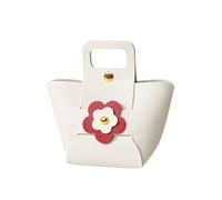 Pack cadeaux de fête, 10 Pcs Leather Wedding Favor Candy Bags Multicolor(White)