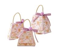 Pack cadeaux de fête, 10 Pcs Multicolor Paper Party Favor Candy Box With Ribbon 13x6.5x10.8cm(Purple,1 count (Pack of 1))