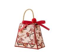 Pack cadeaux de fête, 10 Pcs Multicolor Paper Party Favor Candy Box With Ribbon 13x6.5x10.8cm(Red,1 count (Pack of 1))