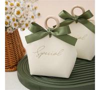 Pack cadeaux de fête, 20 pcs Multicolor Wedding Candy Box Favors For Guests Birthday Party(Green)