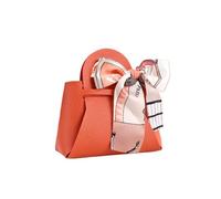Pack cadeaux de fête, 5PCS Leather Mini Handbag Wedding Favour Candy Box With Ribbon Multicolor 12x5.5x13cm(Orange,12x5.5x13cm)