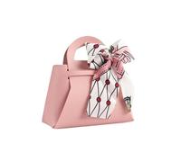 Pack cadeaux de fête, 5PCS Leather Mini Handbag Wedding Favour Candy Box With Ribbon Multicolor 12x5.5x13cm(Pink,1 count (Pack of 1))