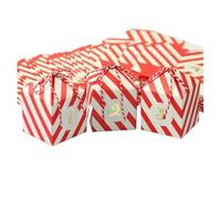 Pack cadeaux de fête, Christmas Candy Box Red 5.5x5.5x7.5cm 24 Pcs