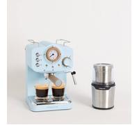 Pack expresso THERA RETRO Cafetière expresso + MILL PRO Moulin à café et à épices - Bleu Bleu G