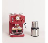 Pack expresso THERA RETRO Cafetière expresso + MILL PRO Moulin à café et à épices - Rouge Rouge G