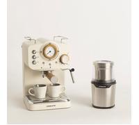 Pack THERA RETRO Cafetière expresso avec MILL PRO Moulin à café et à épices Beige G