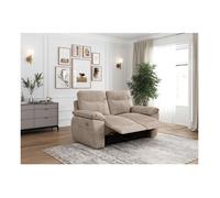 PACK - Canapé de relaxation ROSS électrique 2 places et fauteuil en velours côtelé - Taupe
