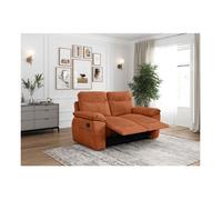 PACK - Canapé de relaxation ROSS manuel 2 places et fauteuil en velours côtelé - Terracotta