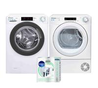 PACK CANDY Lave-linge frontal 10kg 1400trs/min + Sèche-Linge Frontal Condensation 10kg + Kit de Supe