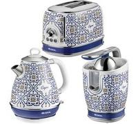 PACK Capri Bouilloire 1.7L + Grille-pain 2 fentes + Presse-agrumes 85W Design Rétro Multicolore G