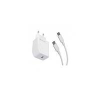 Muvit Pack chargeur secteur For Change USB-C PD 20W + câble USB-C 1 m blanc