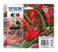 Pack Cartouche d'encre Epson Piment noir XL + 3 couleurs Cyan , Jaune, Magenta et Noir F