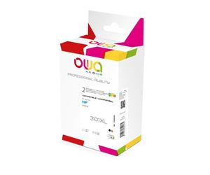 Pack cartouche Owa compatible HP 301XL couleurs pour imprimante jet d'encre