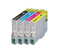 PACK Cartouches d'encre Compatibles T0441,T0442,T0443,T0444 pour Imprimante Epson STYLUS C 64 STYLUS CX 6400 STYLUS CX 3650 STYLUS CX 3600 - Cyan / Jaune / Magenta / Noir