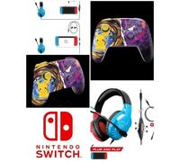Pack Casque Pc gamer SWITCH - Manette sans fil Bluetooth Améliorée pour Nintendo Switch- Pikachu vs. Pokémon Gengar