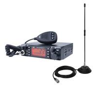 Pack CB PNI ESCORT Station de radio HP 9001 PRO ASQ réglable, AM-FM, 12V / 24V, 4W + Antenne CB PNI Extra 40 avec aimant, 30W