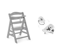 Pack Chaise haute évolutive Alpha Grise + transat Light Grey