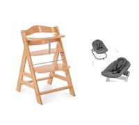 Pack Chaise haute évolutive Alpha Naturelle + transat premium Dark Grey