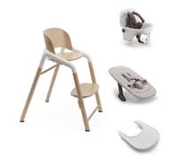 Pack chaise haute neutre/blanc avec Transat Blanc polaire + Kit Baby et tablette