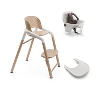 Pack Chaise haute Neutre/blanc + siège bébé et tablette