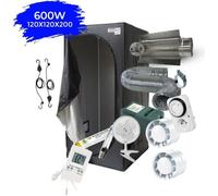 Pack Chambre de culture Complet 120x120x200 Cooltube HPS 600W avec Ventilation et Accessoires