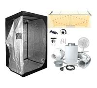 Pack Chambre de Culture LED 1000W Full Spectrum - 60x60x140cm. Kit Box Complet, LED avec variateur, Extracteur, Filtre à Charbon...