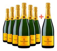 Pack Champagne Veuve Clicquot - Brut Carte Jaune 6 + 1 offert