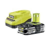 RYOBI - Pack Batterie 18V One+ - RC18120A-125CG - Chargeur Compact + Batterie 2.5Ah, Légère, Compatible Tous Outils Bricolage et Jardin de la Gamme One+